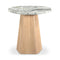 Modern European furniture - Round Gray Marble Accent Table - www.oroa.com
