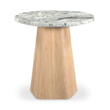 Modern European furniture - Round Gray Marble Accent Table - www.oroa.com