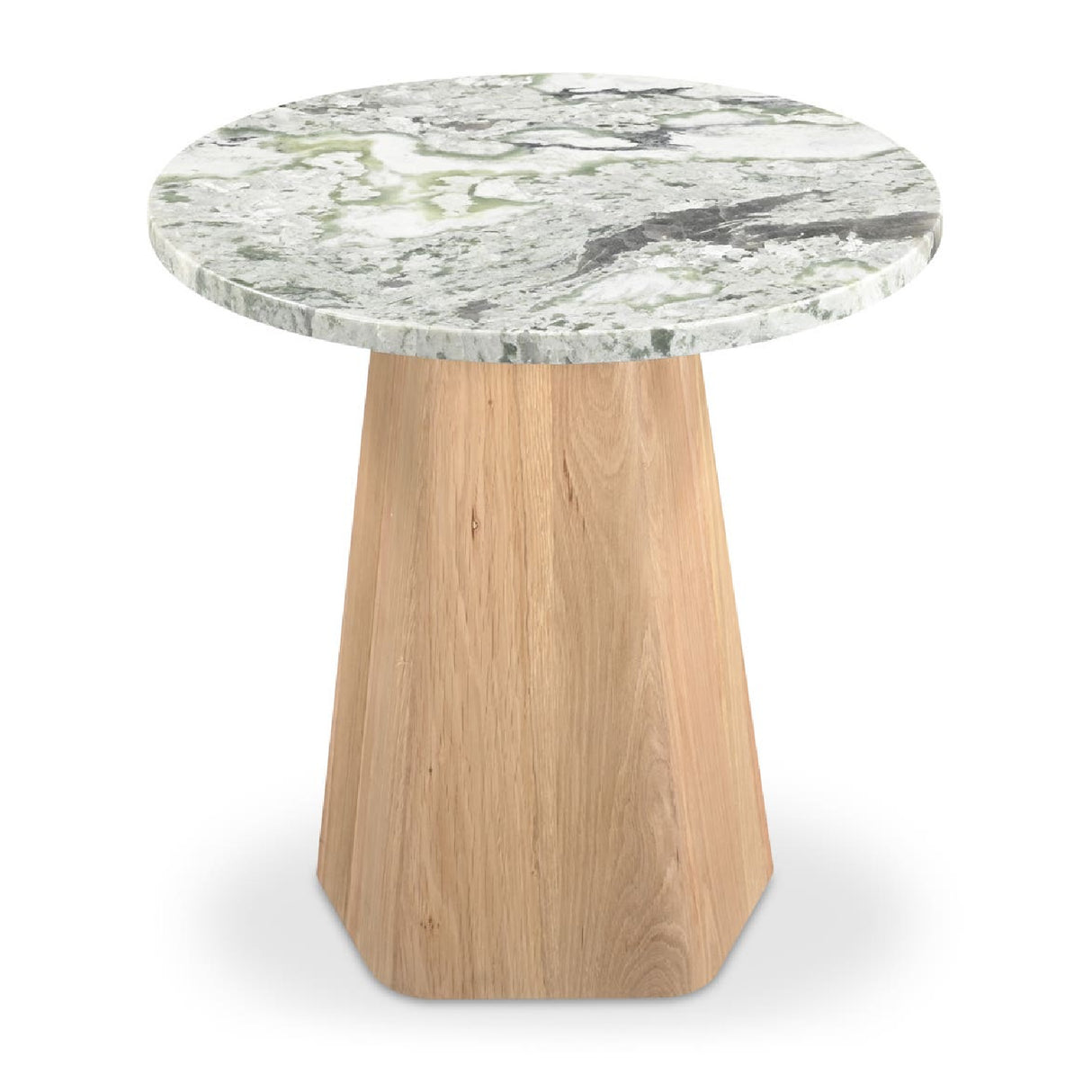 Modern European furniture - Round Gray Marble Accent Table - www.oroa.com