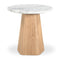 Modern European furniture - Round Gray Marble Accent Table - www.oroa.com
