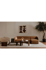 Modern European furniture - Brown Wooden Nesting Coffee Tables (2) - www.oroa.com