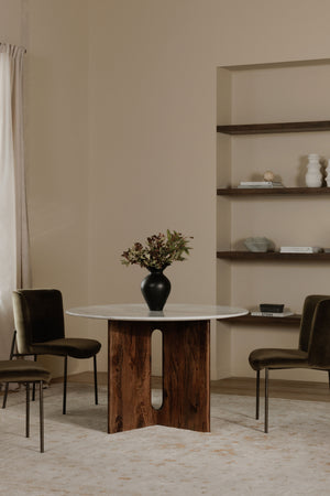 Cross-Base Round Dining Table | Novi Living Stanley