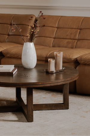 Oak Round Coffee Table | Novi Living Joel