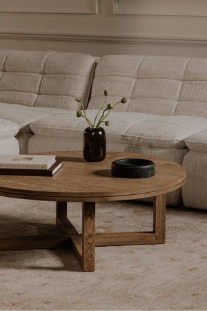 Oak Round Coffee Table | Novi Living Joel
