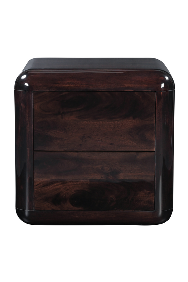 2-Drawer Brown Acacia Nightstand | Novi Living Rory | Oroa.com