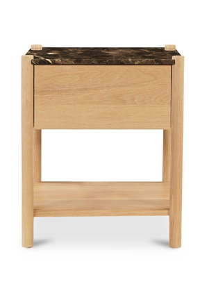 Modern European furniture - Marble Top 1-Drawer Nightstand - www.oroa.com