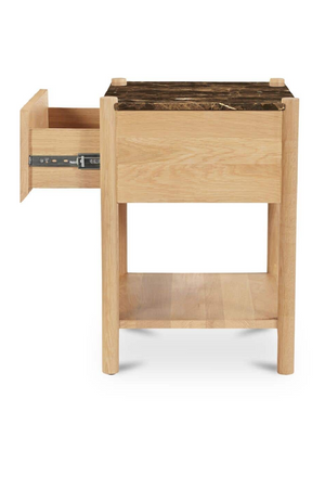 Marble Top 1-Drawer Nightstand | Novi Living Elio | Oroa.com