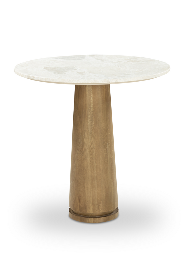 Round Marble Pedestal Coffee Table | Novi Living Sage | Oroa.com