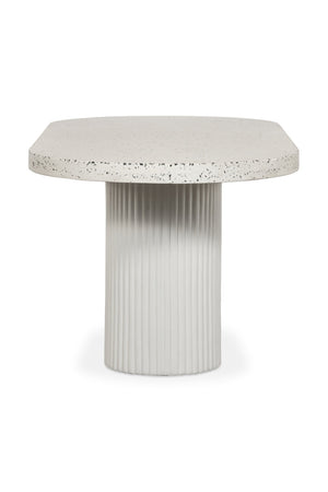 Modern European furniture - White Terrazzo Outdoor Dining Table - www.oroa.com