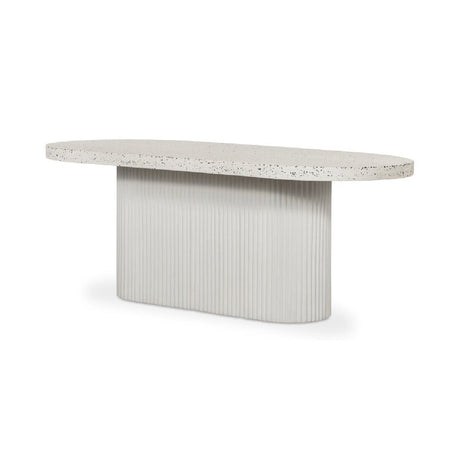 Modern European furniture - White Terrazzo Outdoor Dining Table - www.oroa.com