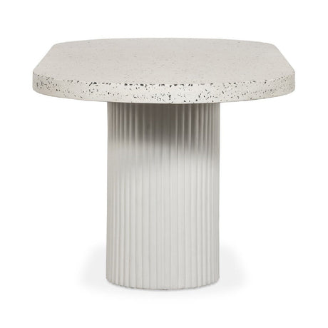 Modern European furniture - White Terrazzo Outdoor Dining Table - www.oroa.com