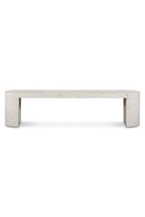 Modern European furniture - White Terrazzo Outdoor Bench - www.oroa.com