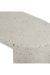 Modern European furniture - White Terrazzo Outdoor Bench - www.oroa.com