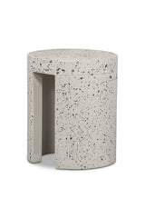 Modern European furniture - White Terrazzo Outdoor Stool - www.oroa.com