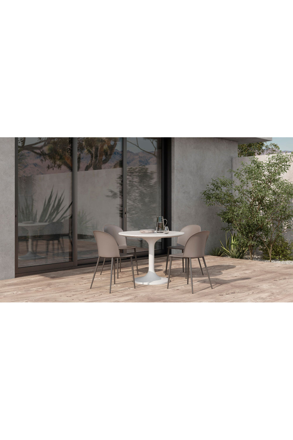 White Terrazzo Outdoor Coffee Table | Novi Living Tuli