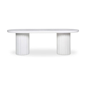   Modern European furniture - White Oval Outdoor Dining Table - www.oroa.com | Oroa.com