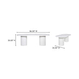 Modern European furniture - White Oval Outdoor Dining Table - www.oroa.com