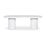 Modern European furniture - White Oval Outdoor Dining Table - www.oroa.com