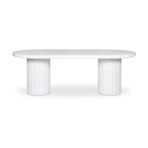   Modern European furniture - White Oval Outdoor Dining Table - www.oroa.com | Oroa.com