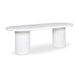 Modern European furniture - White Oval Outdoor Dining Table - www.oroa.com