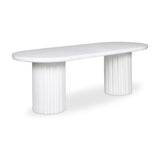 Modern European furniture - White Oval Outdoor Dining Table - www.oroa.com