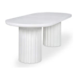 Modern European furniture - White Oval Outdoor Dining Table - www.oroa.com
