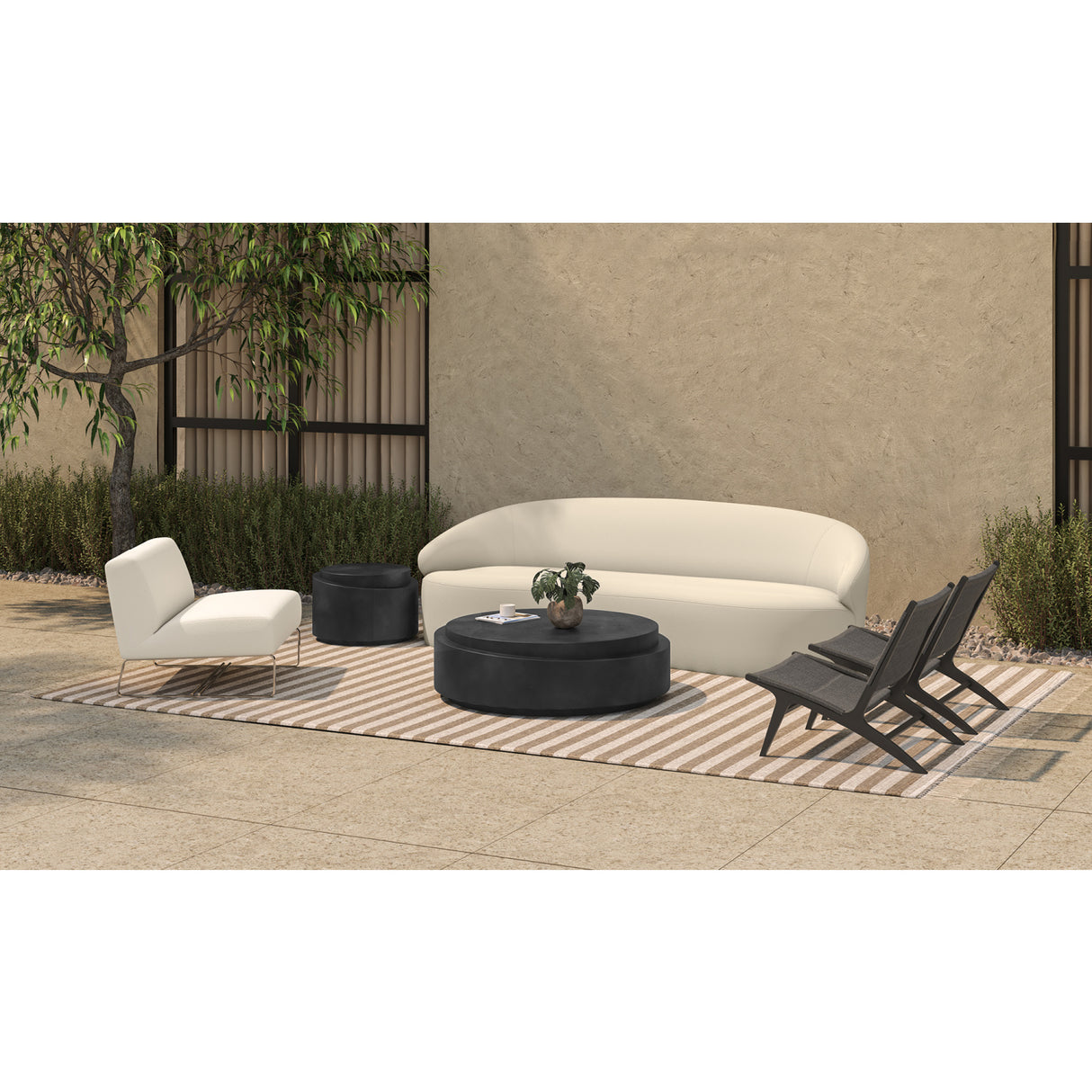 Modern European furniture - Concrete Mix Indoor/Outdoor Coffee Table - www.oroa.com