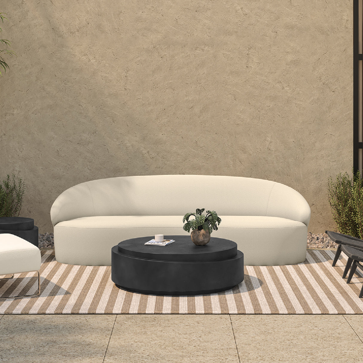 Modern European furniture - Concrete Mix Indoor/Outdoor Coffee Table - www.oroa.com