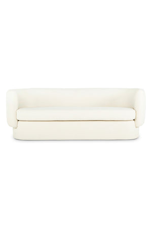 White Modern Curved Sofa | Novi Living Koba | Oroa.com