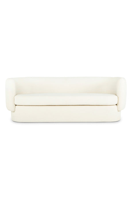 White Modern Curved Sofa | Novi Living Koba | Oroa.com