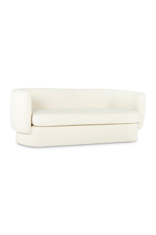 White Modern Curved Sofa | Novi Living Koba | Oroa.com