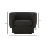 Modern European furniture - Fabric Curved Occasional Chair - www.oroa.com