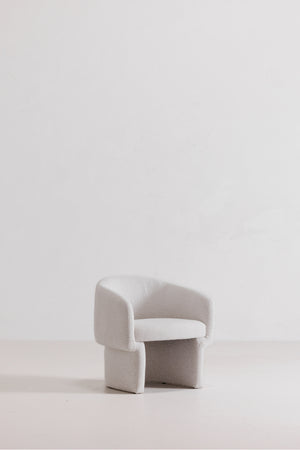 Modern European furniture - White Curved Occasional Chair - www.oroa.com