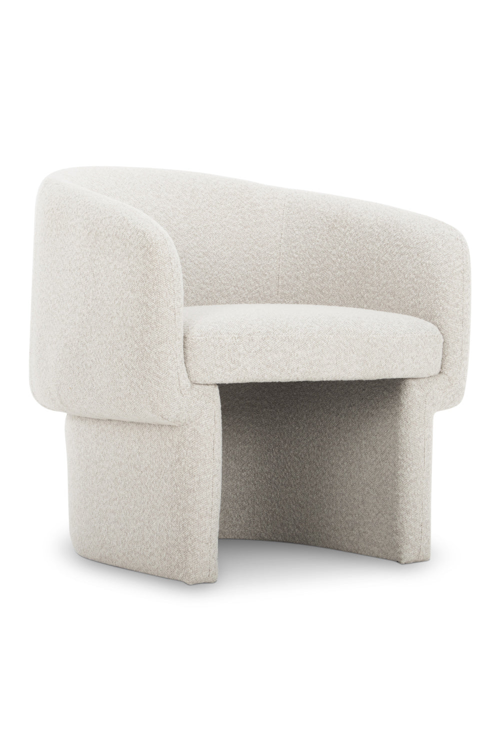 Modern European furniture - White Curved Occasional Chair - www.oroa.com