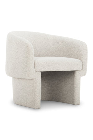 Modern European furniture - White Curved Occasional Chair - www.oroa.com