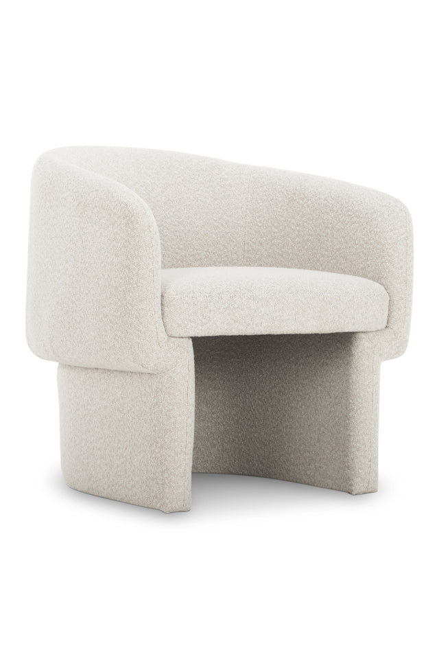 Modern European furniture - White Curved Occasional Chair - www.oroa.com