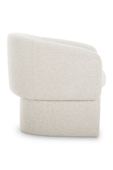 Modern European furniture - White Curved Occasional Chair - www.oroa.com