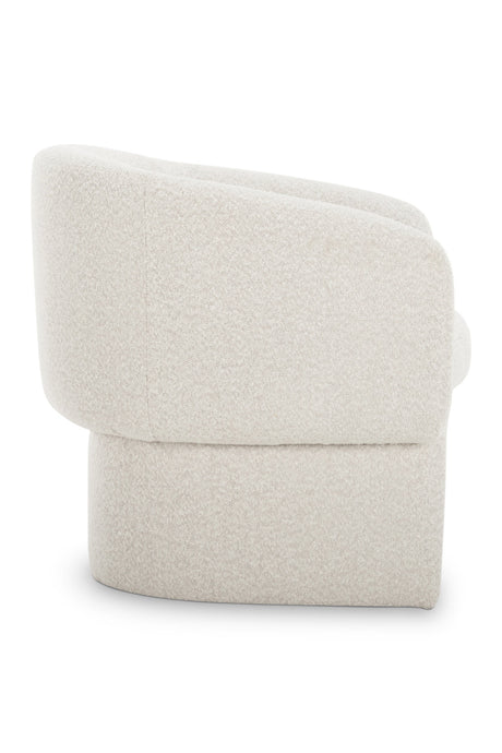 Modern European furniture - White Curved Occasional Chair - www.oroa.com