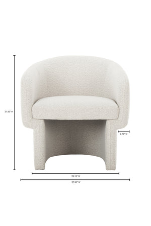 Modern European furniture - White Curved Occasional Chair - www.oroa.com