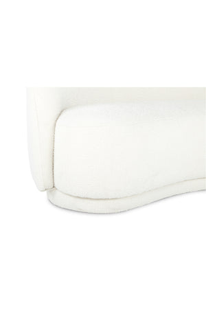 Curved Cream Boucle Sofa | Novi Living Excelsior  | Oroa.com