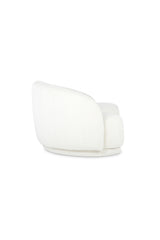 Modern European furniture - Curved Cream Boucle Sofa - www.oroa.com