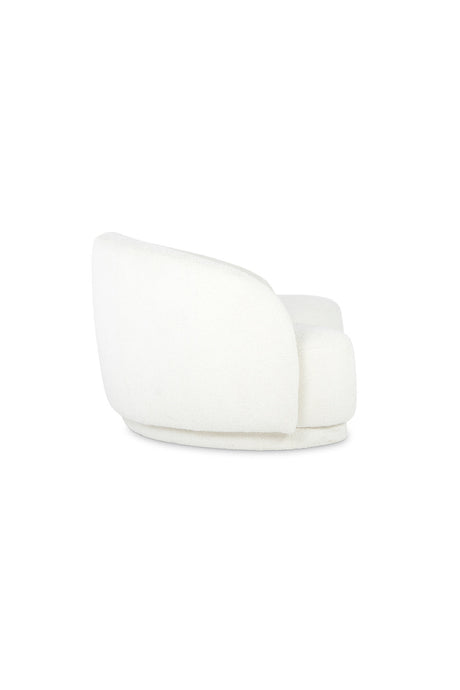 Modern European furniture - Curved Cream Boucle Sofa - www.oroa.com