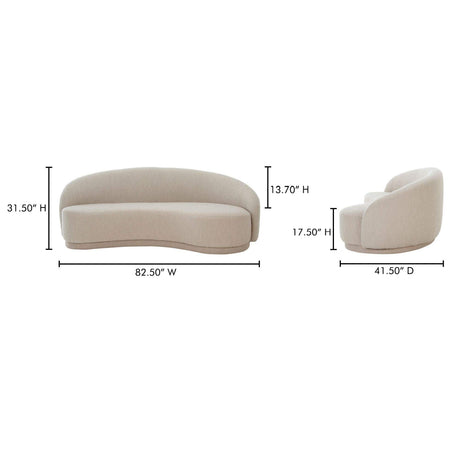 Curved Boucle Sofa | Novi Living Excelsior - www.oroa.com