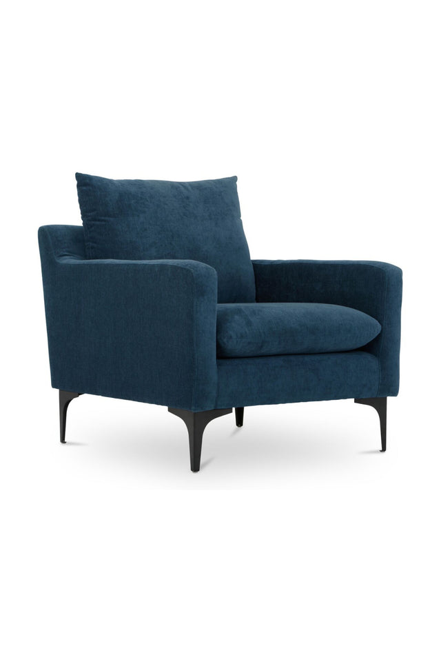 Blue Angled-Back Lounge Chair | Novi Living Paris | Oroa.com