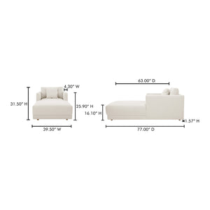 Boucle Belnd Chaise Lounge | Novi Living Bryn