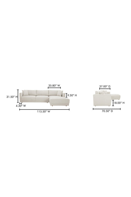 Modern European furniture - Modern Minimalist Sectional Sofa - www.oroa.com
