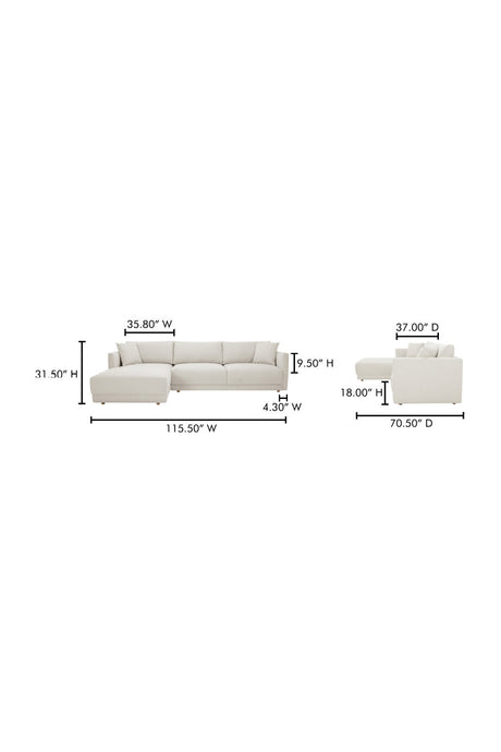 Modern European furniture - Modern Minimalist Sectional Sofa - www.oroa.com