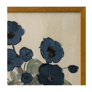 Modern European furniture - Blue Flowers Framed Painting - www.oroa.com