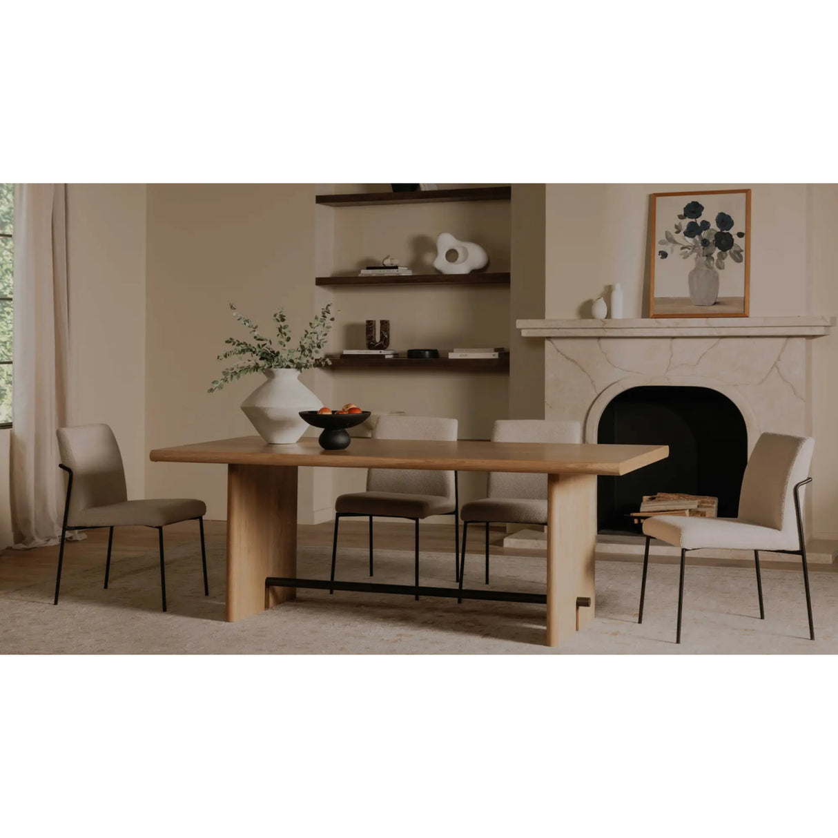 Modern European furniture - Blue Flowers Framed Painting - www.oroa.com