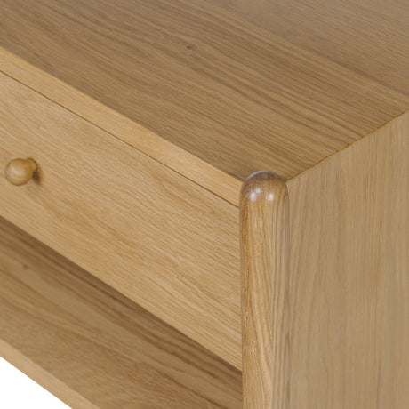 Modern European furniture - Oak Veneer 1-Drawer Nightstand - www.oroa.com